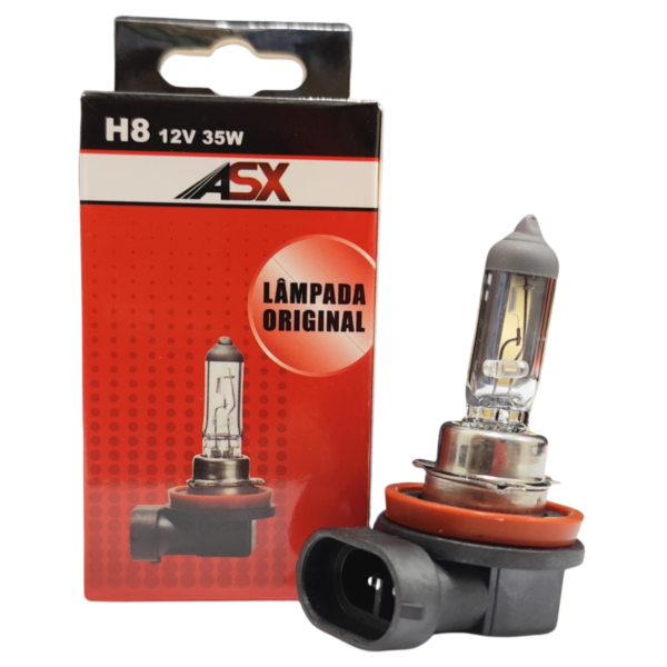 LÂMPADA H8 CLEAR - 35W - 12V - ASX