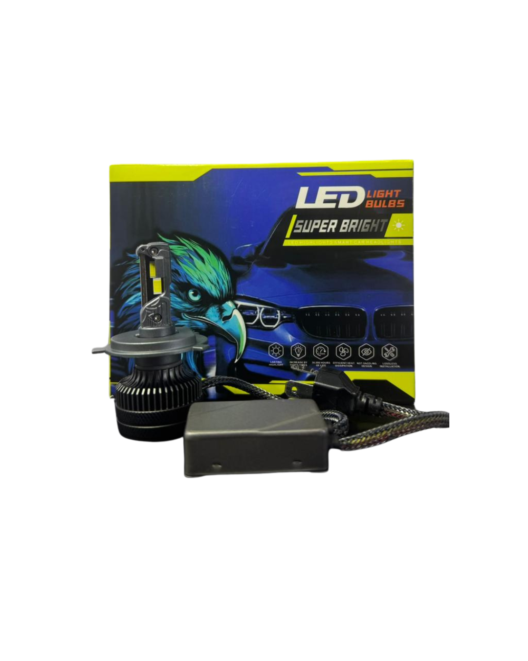 LAMPADA SUPER LED H4 BIVOLT 12-24V 180W - 18000 LUMENS 6500K