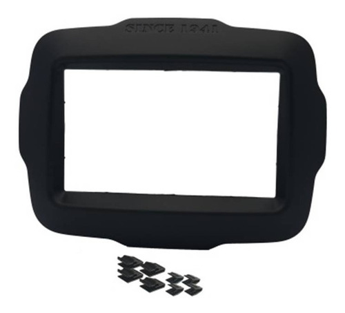Moldura 2 Din Jeep Renegade PCD Padrão Mídia Original Preto - Fiamon