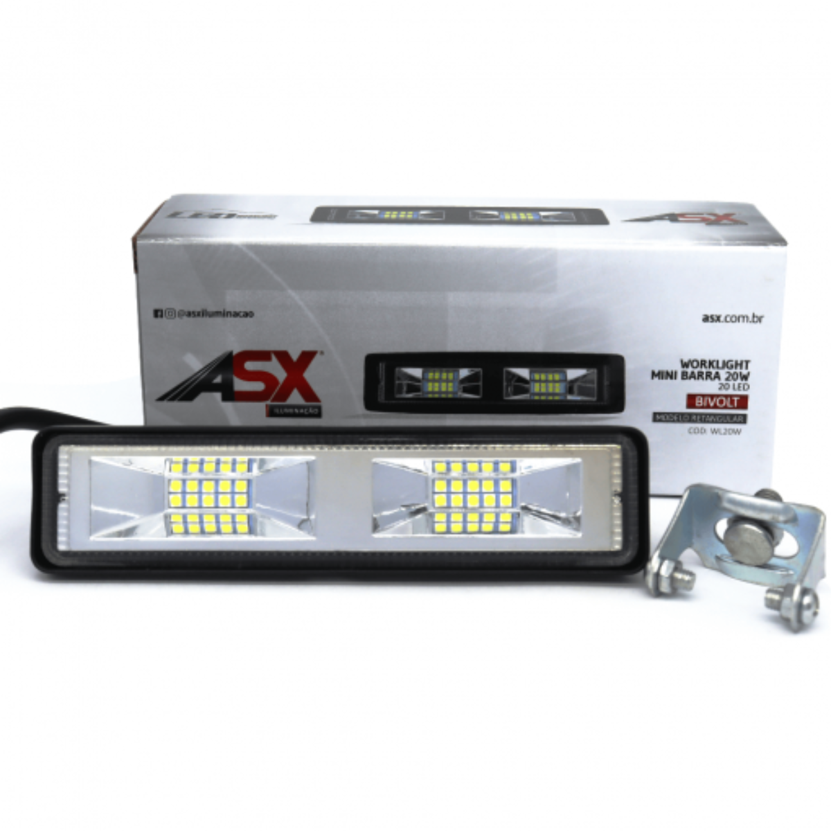 Mini Barra Worklight 20w - 20 LEDs - Bivolt - ASX