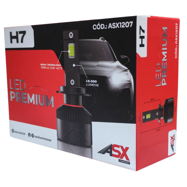 Led Premium Csp H7 100w 18.000 Lumens Bvt Asx