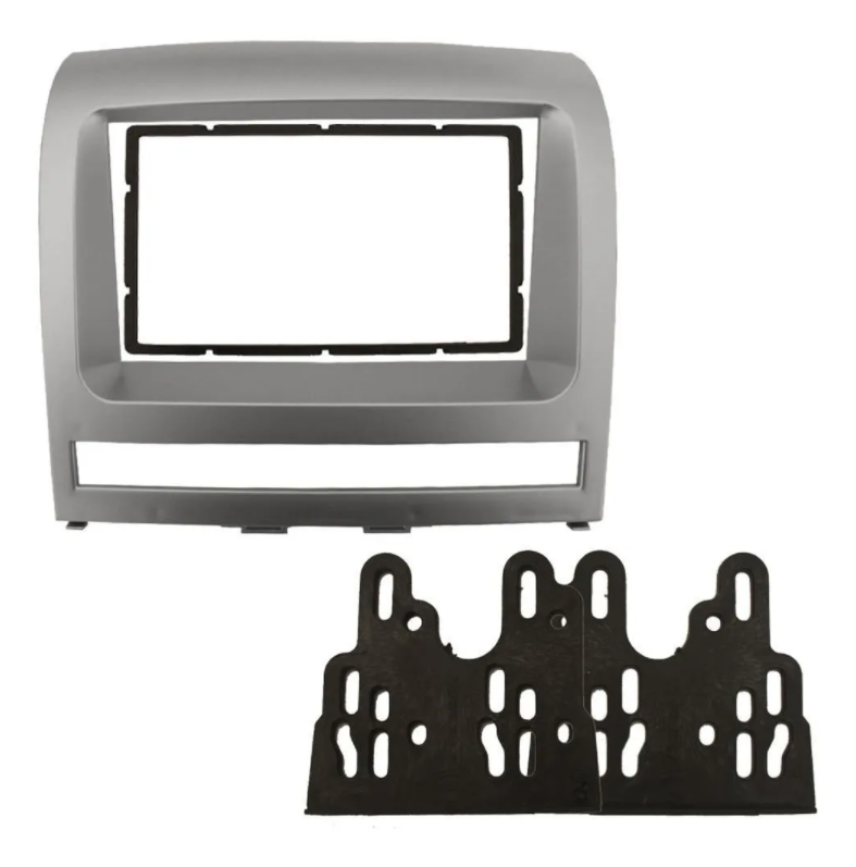 Moldura 2 Din Strada/Strada ADV/PALIO Weekend/Siena - Prata - Imagem 4