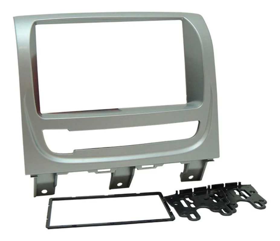 Moldura 2 Din Strada/Strada ADV/PALIO Weekend/Siena - Prata - Imagem 5